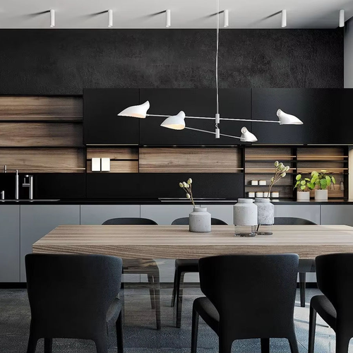 2024 New Model Custom Design Modular L Shape Melamine Wood Kitchen Cabinet
