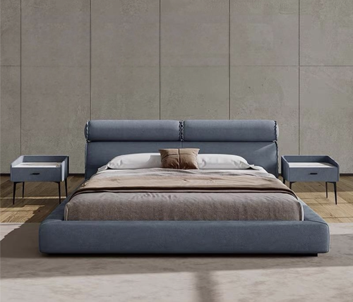 Luxury Modern Suede Upholstered Bed – Elegant Design for Contemporary Bedrooms