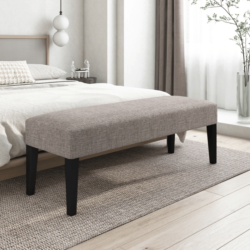 Modern Minimalist Fabric Upholstered Bedroom End Bench
