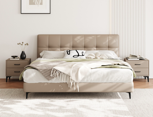 Luxury Modern Bed with Elegant Upholstered Design