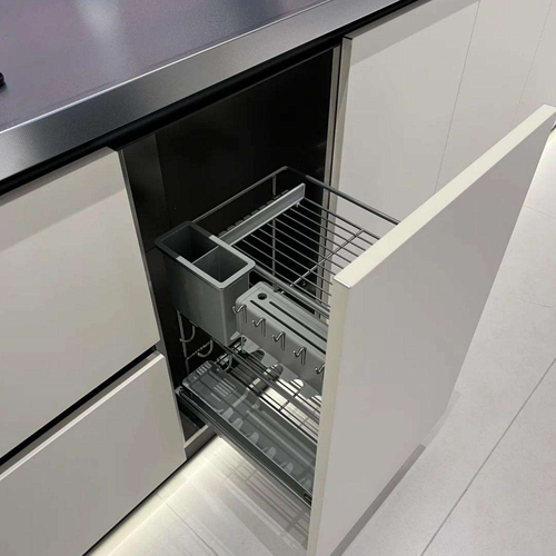 Factory Customized Smart Design Modern Solid Wood Kitchen Cabinet Acrylic Door Panel Eco-Friendly Sink Included Modular Storage