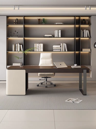 مكتب إداري فاخر بتصميم مودرن مع أدراج عملية