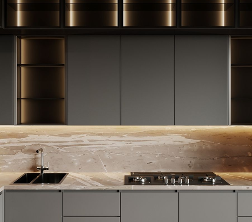 High Glossy PVC PET Melamine Acrylic Lacquer Matt Finish Kitchen Sink Cabinet Particleboard MDF Plywood Solid Wood Door Panel