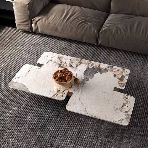 Luxury Modern Coffee Table with Stone Top