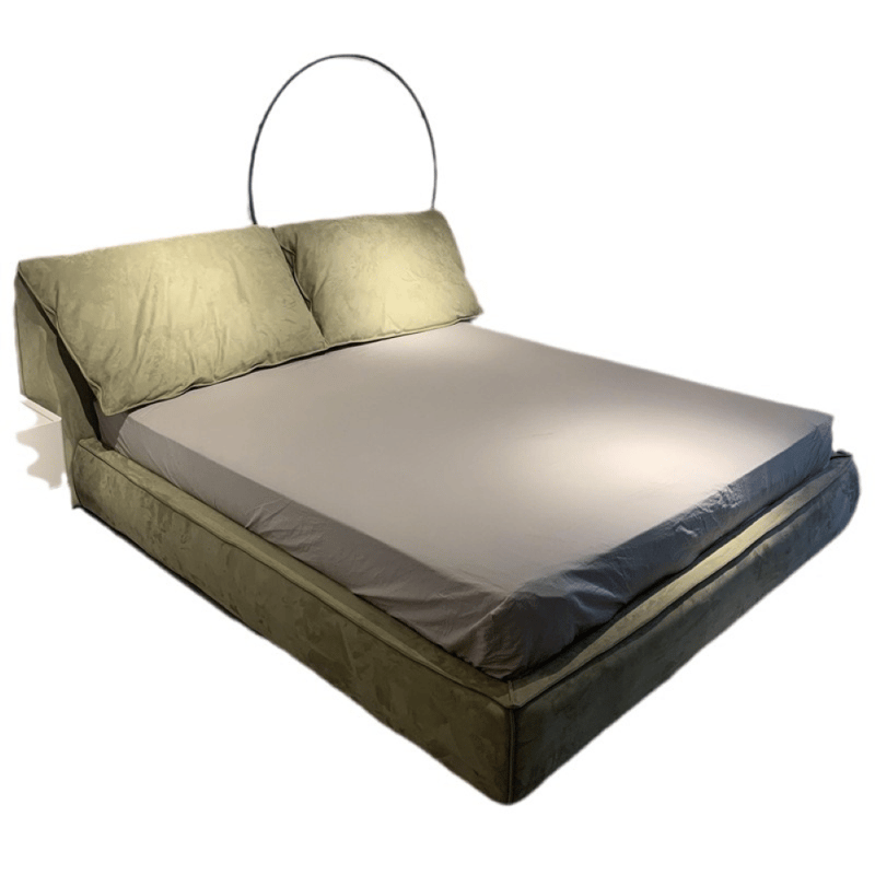 Minimalist Nordic Elephant Ear Tufted Floor-Standing Bed