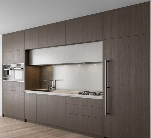 New Design Modular Eco-Friendly Waterproof Modern Acrylic Wooden Kitchen Cabinet with Faucet Accessory and 5-Year Warranty