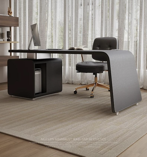 Luxury Executive Desk with Elegant Leather Finish