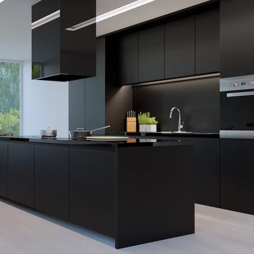 2024 New Model Custom Design Modular L Shape Melamine Wood Kitchen Cabinet