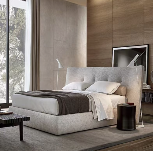 Luxury Modern Linen Upholstered Bed – Elegant Design for Contemporary Bedrooms