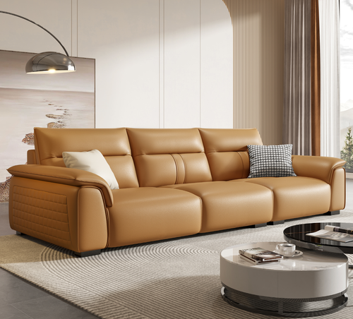 Modern Luxury Sofa with Padded Backrest and Comfortable Seating