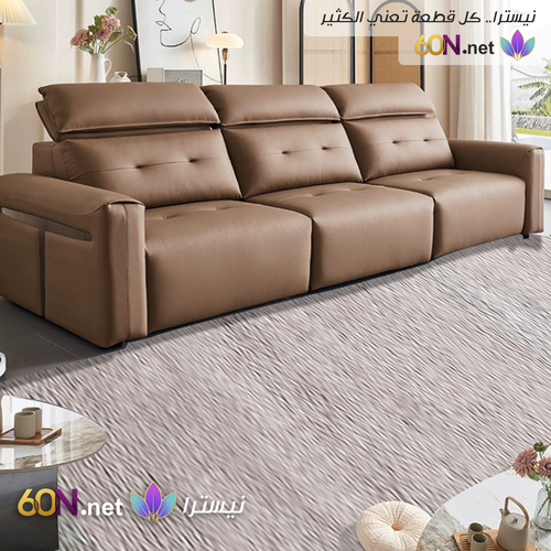 Modern electric leather sofa with understated details