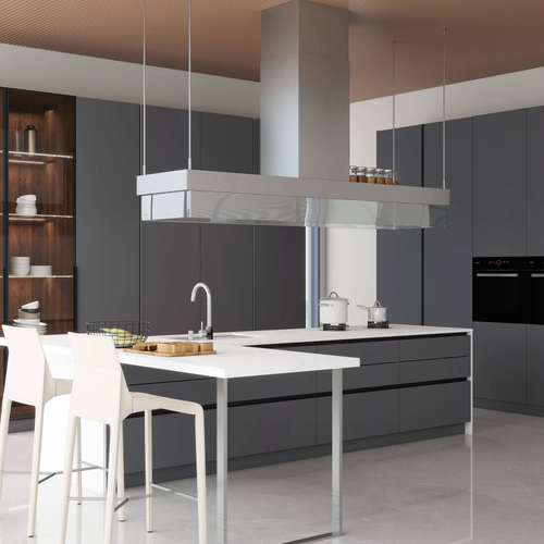 Custom Design Eco-Friendly Modular Kitchen Cabinet Solid Wood Veneer Drawer Slide Hinge Sink Faucet for Middle East Apartments