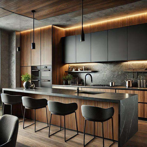 New Design Modular Eco-Friendly Waterproof Modern Acrylic Wooden Kitchen Cabinet with Faucet Accessory and 5-Year Warranty