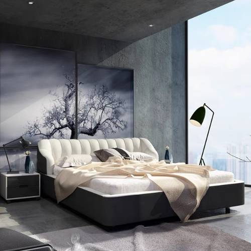 Luxury Modern Upholstered Bed – Elegant and Comfortable Bedroom Design