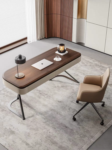 Modern Luxury Desk with Elegant Leather Details