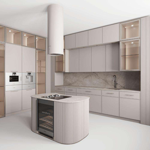 Modern Luxury Automatic Kitchen Cupboards Set Custom Flat Panel Cabinets High Quality Dining Includes Faucet Hinge Factory Price