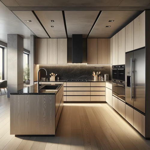 Modern Design Direct Factory High Quality Stainless Steel Sink Custom Wall Base Wood for Dining Mall Use Kitchen Cabinets Set