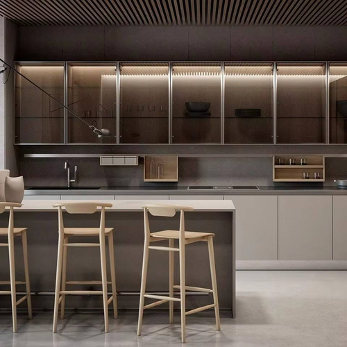 Modular Modern Eco-Friendly Storage Sink Solid Wood Carcase Acrylic Surface Door Hinge Faucet Base Kitchen Cabinet