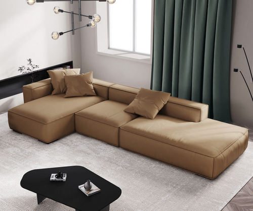 Modern Low-Profile Sofa with Spacious Family Seating