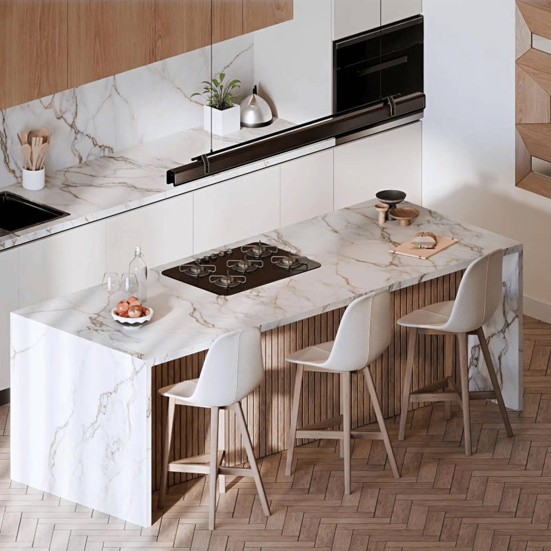 Wholesale Modular Kitchen Cabinet Island with Faucet Hinge and Custom Painted Wood Veneer for Apartment Use Includes Sink