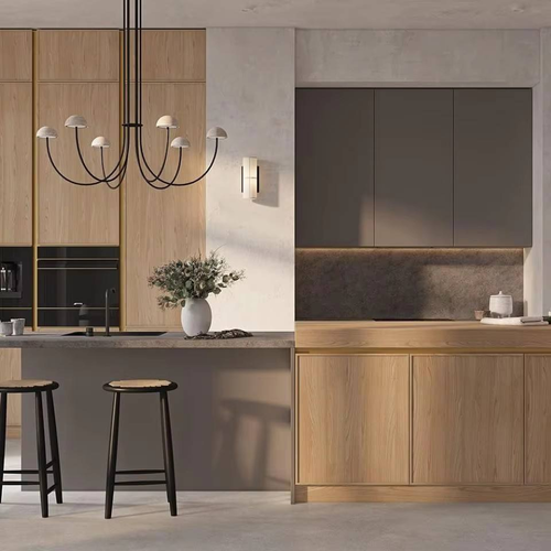 Wholesale Custom Eco-Friendly Modular Wall-Mounted Melamine Built-In Apartments Dining Kitchen Cabinets Includes Faucet Kitchen