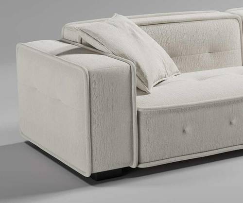Modern Sofa with Wide Seating and Soft Design