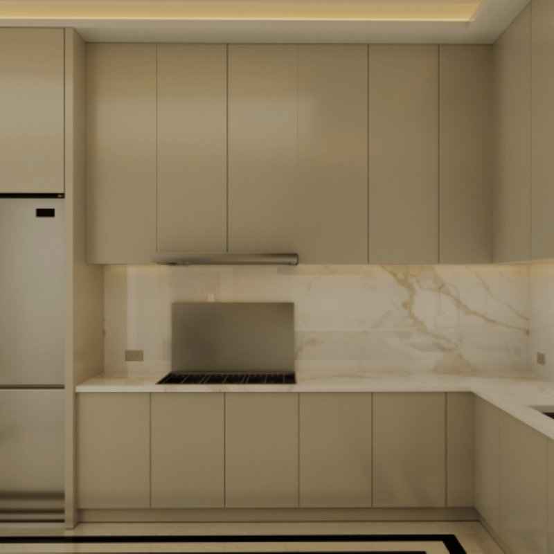 Factory price, complete kitchen cabinet furniture set, custom-designed modern kitchen cabinets, automatic