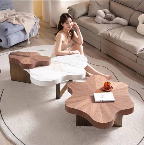 Luxury Modern Coffee Table with Elegant Stone Top Design
