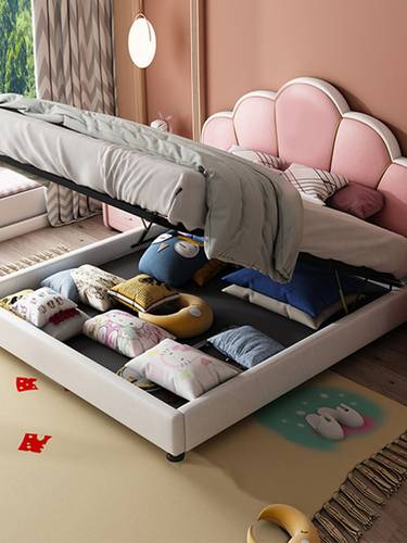سرير أطفال والجيل الجديد مودرن بتصميم بتلات الزهور مع صندوق تخزين هيدروليكي