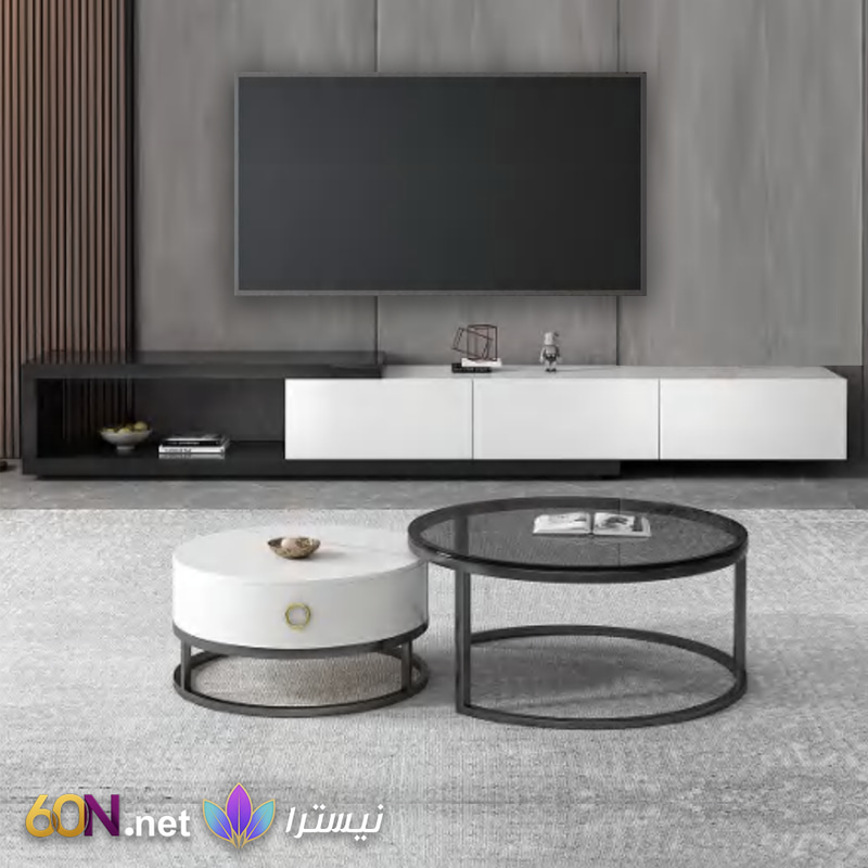Luxury Living Room Table Set with Modern Round Design