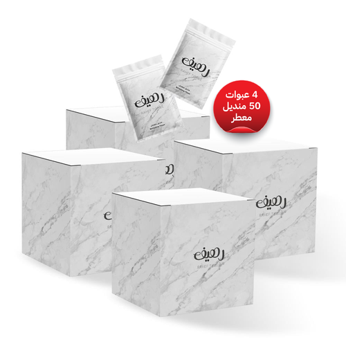 مناديل مبللة معطرة 4 عبوات