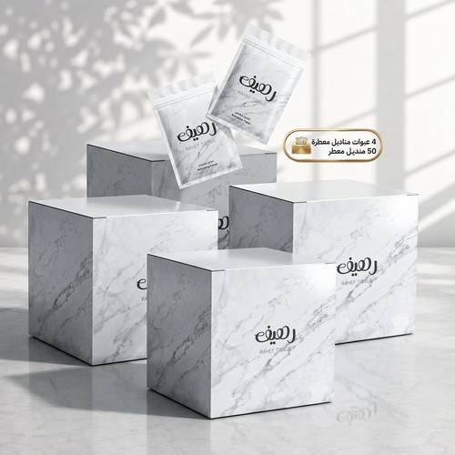 مناديل مبللة معطرة 4 عبوات