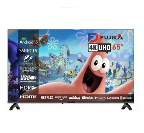 📺 شاشة فوجيكا FJ-65 – 65 بوصة، سمارت، 4K UHD، أندرويد 15