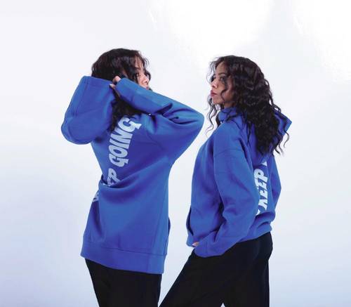  blue oversize hoodie - هودي أوفر سايز أزرق