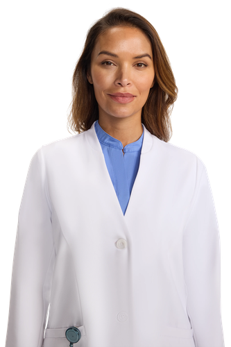 لاب كوت مقاوم للماء للنساء HH White Coat بطول 34 بوصة HH403