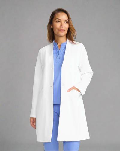 لاب كوت مقاوم للماء للنساء HH White Coat بطول 34 بوصة HH403