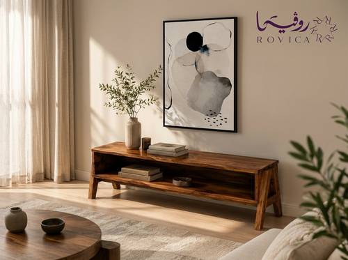 طاولة تلفزيون خشب طبيعي  Rovica