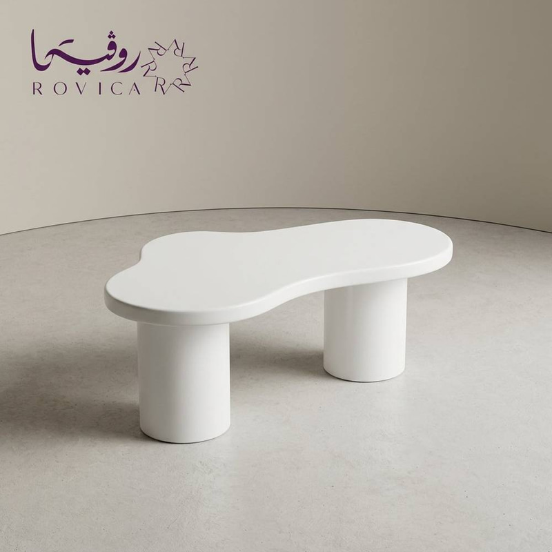 طاولة وسط مودرن أبيض  Rovica