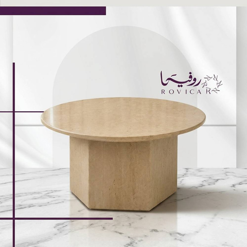 طاولة دائرية رخام طبيعي Rovica
