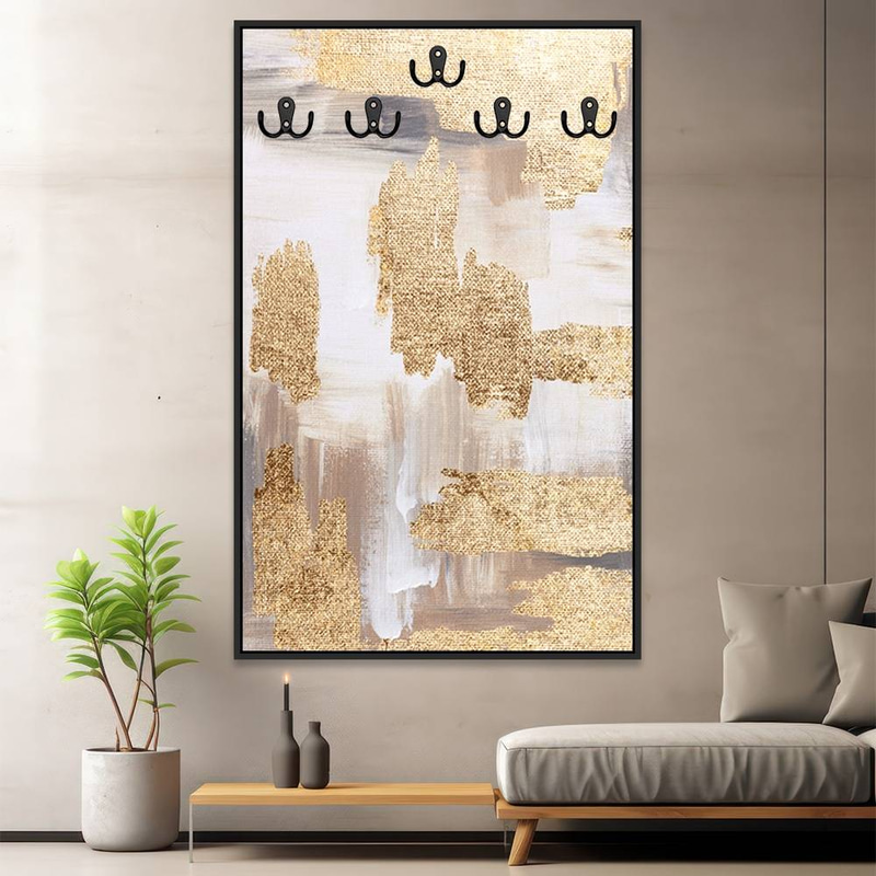 لوحة لتعليق الملابس بتصميم لمسات الذهب المتناثرة Rovica