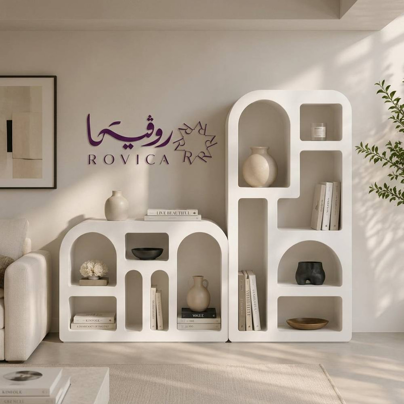 طقم دواليب تحف خشبية بتصميم عصري Rovica
