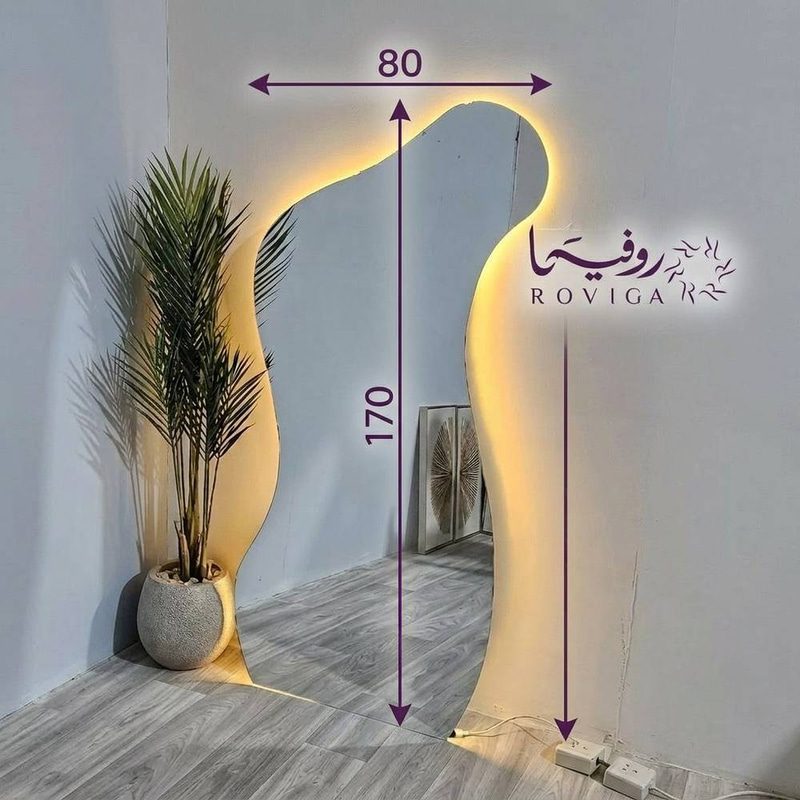 مرآة LED مع إضاءة عصري وأنيق  Rovica