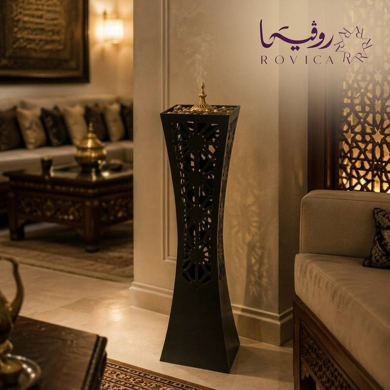 مبخرة سوداء فاخرة طويلة للمدخل  Rovica