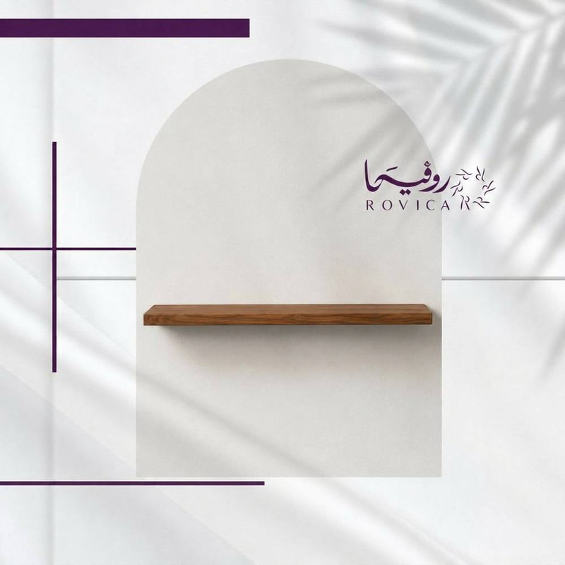 رف خشب كلاسيكي عائم بتصميم جداري  Rovica