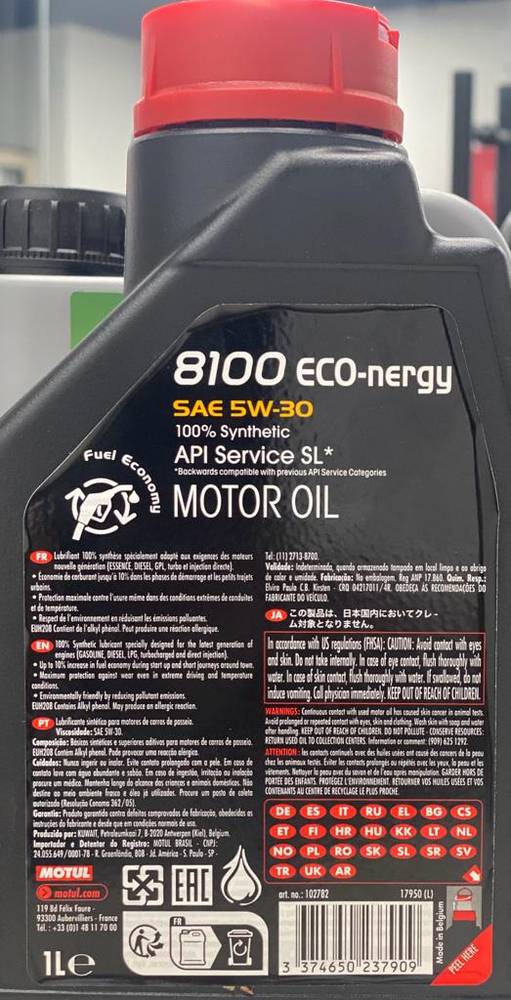 Motul | 8100 Eco-nergy 5W-30 100% Synthetic Motor Oil 1L