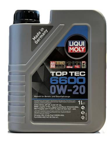 Liqui Moly | Top Tec 6600 0W-20 Fully Synthetic Engine Oil - 1L