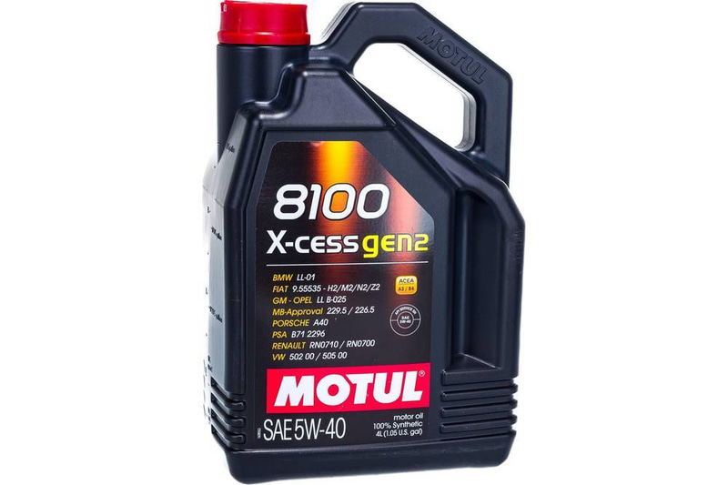 موتول | زيت محرك (A3/B4) 8100 X-CESS Gen2 لزوجة 5W-40 تخليقي بالكامل (NO.104256) 4 لتر 