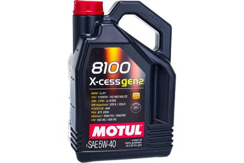 Motul | 8100 X-cess Gen2 5W-40 Full Synthetic Motor Oil - 4L