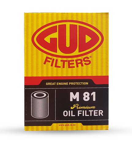 GUD's Premium Oil Filter, the M81 cartridge filter replaces Toyota part numbers 04152-31080 and 04152-38010.