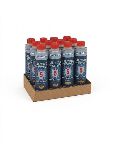 PROFI-CAR | Wholesale Carton Ultra Protect 5 Fuel System Cleaner & 5-in-1 Additive - 250mL × 12 Bottles
